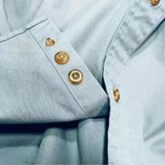 Cabelas Men’s Light Blue Long Sleeve Button Down Shirt Outdoors Rugged Size 3X - Picture 11 of 12